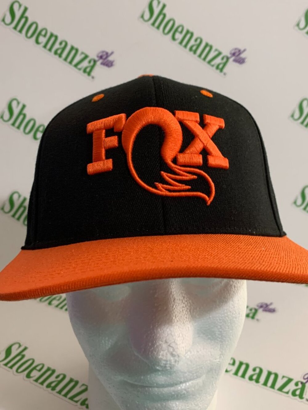 Fox Factory Racing Hat One Ten FlexFit Tech 110 Snapback Black Orange Cap OSFM